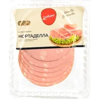 Нарізка ковбаса варена мортаделла Глобино 105 г