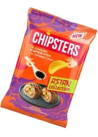 Чипси зі смаком курки рол та соєвого соусу Chipsters 90 г