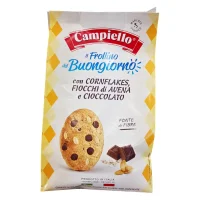 Печиво з вівсянкою,кукурзяними пластівцями та шоколадом Campiello 300 г