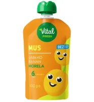 Пюре мус яблуко-банан-персик від 6 міс. Vital Fresh 100 г