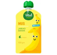 Пюре мус яблуко-банан від 6 міс. Vital Fresh 100 г