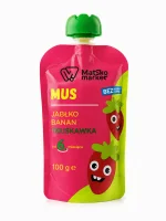 Пюре мус яблуко- банан-полуниця від 6 міс. Vital Fresh 100 г
