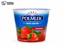 Крем-сир  полуниця Polmlek 150 г