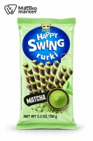 Вафельні трубочки матча Happy Swing 150 г
