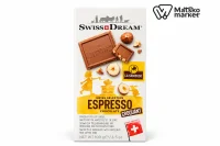 Шоколад молочний з лісовим горіхом та кавою SwissDream 100 г