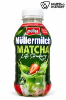 Напій зі смаком матча полуничне лате Muller 400 г
