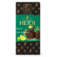 Шоколад чорний з лимоном та м'ятою Heidi 80 г