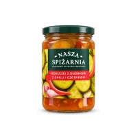 Огірки скибочками з чилі і часником Nasza Spizarnia 500 г