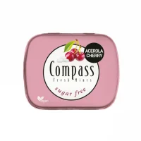 Цукерки без цукру м`ятні з вишнею Compass 14 г