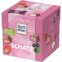 Цукерки шоколадні кубики асорті Ritter Sport 176 г  (чорна смородина-йогурт, полуниця-йогурт, класичний йогурт)