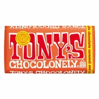 Шоколад молочнийз карамеллю і морською сіллю Tonys 180 г