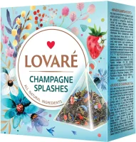 Чай бленд чорного та зеленого Lovare Champagne Splashes у пірамідках 15 шт 2 г