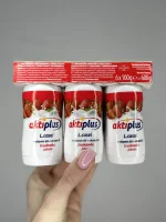Йогурт питний з вітамінами зі смаком полуниці Aktiplus L.casei 6x100 г
