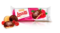 Печиво з желейною начинкою зі смаком малини Lovita 135 г