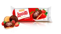 Печиво з желейною начинкою зі смаком полуниці Lovita 135 г