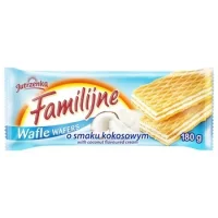 Вафлі гофровані з кремом кокос Familijne Jutrzenka 130 г — фото 1