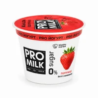 Йогурт протеїновий без цукру зі смаком полуниці Pro Milk 200 г
