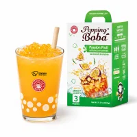 Набір для приготування бабл ті з сиропом маракуя та кульками Bubble Tea Boba 3 порції 240 г