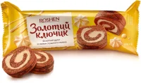 Рулет бісквітний зі згущеним молоком золотий ключик Roshen 180 г