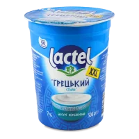 Йогурт вершковий грецький стиль 7% Лактель 500 г