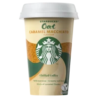 Холодна кава макіато-карамель на вівсяному молоці Starbucks 220 мл
