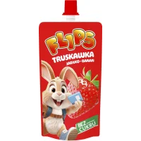 Десерт без цукру зі смаком полуниця,яблуко та банан Flips 100 г