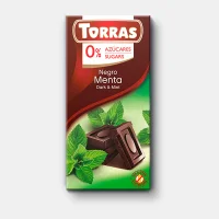 Шоколад чорний з мятою без цукру Torras 100 г