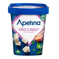 Сир фета порізана кубиками з часником Arla Apetina 200 г