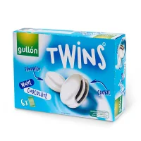 Печиво сендвінч в білому  шоколаді Twins Gullon 252 г