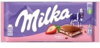Шоколад молочний зі смаком полуниці Milka 100 г