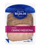 Нарізка шинки темного копчення Kraina Wedlin 400 г