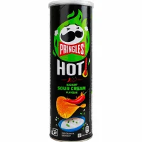 Чипси гострі зі смаком сметани та цибулі  Pringles 160 г